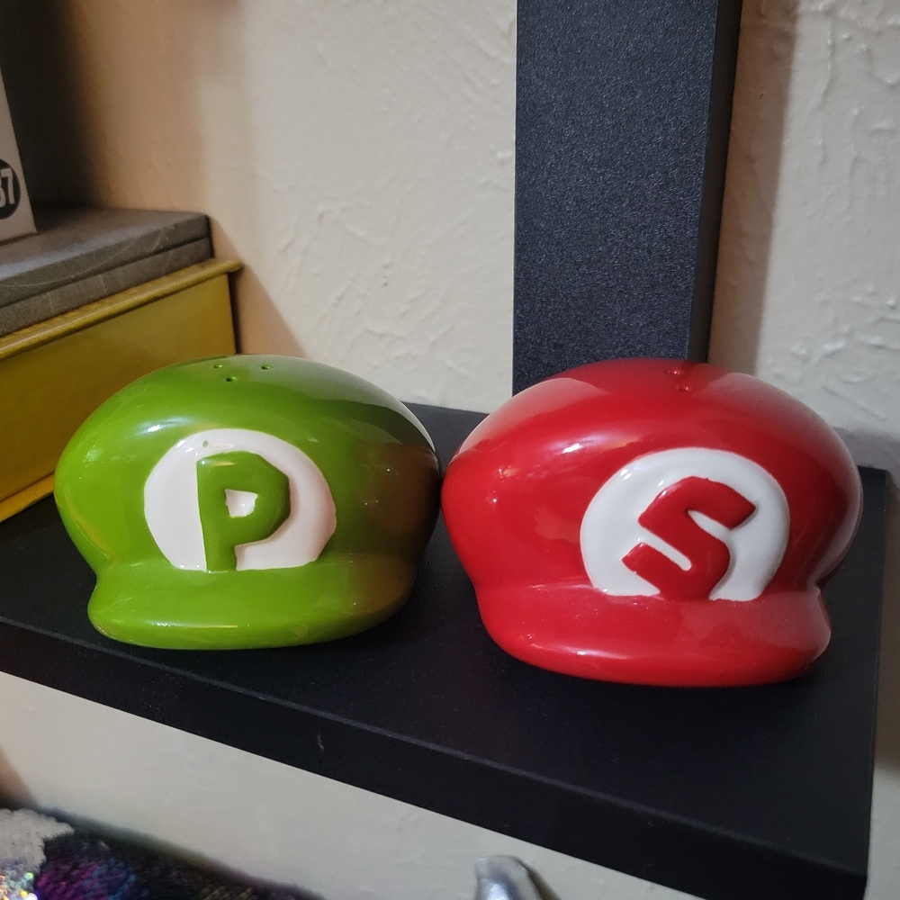 Mario and Luigi Salt & Pepper Shakers